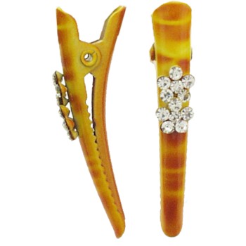 SOHO BEAT - Navajo Couture - TigerLily Queen - Crystal Daisies Mini-Condor Clips (Set of 2) - Golden Sunset