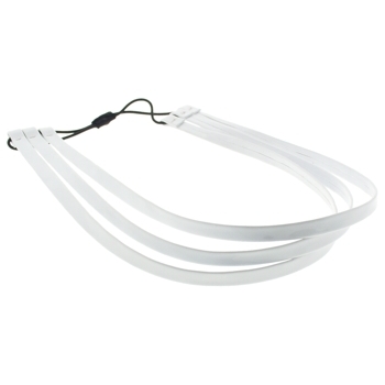 Santi - Skinny Triple Patent Leather Headband - White (1)