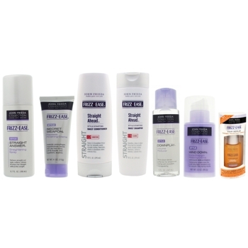 John Frieda - Frizz Ease - Sleek and Smooth Straightening Package for Curly Hair (Set of 7)