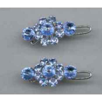 Swarovski Sapphire Blue Colored Crystal Barrettes