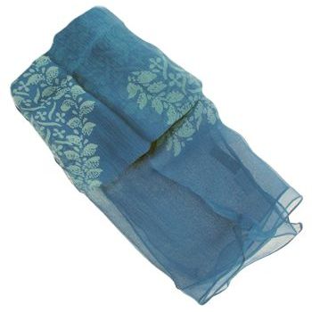 Chan Luu - 100% Silk Print Scarf - Royal Blue(1)