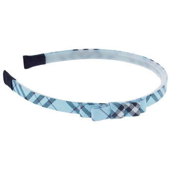HB HairJewels - Lucy Collection - Classic Prep Headband w/Bow - Blue (1)