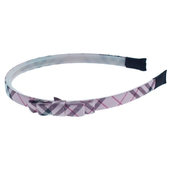 HB HairJewels - Lucy Collection - Classic Prep Headband w/Bow - Pink (1)