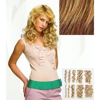 HAIRUWEAR - POP - 10 Piece Wavy Vibralite Synthetic Hair Extension - Glazed Strawberry R29S (1)
