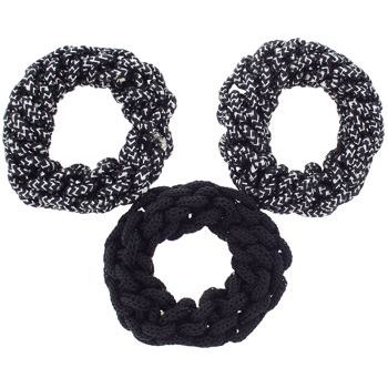 HB HairJewels - Lucy Collection - Braided Hair Elastic - Black & Silver Sparkle (Set of 3)