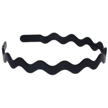HB HairJewels - Lucy Collection - Skinny Wavy Headband - Black
