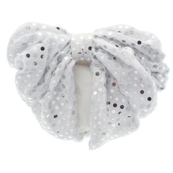 Karen Marie - Snood Collection - Large Velvet Snood with Sequins - Light Silver