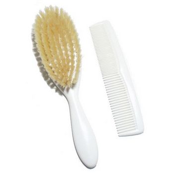 Ambassador - Baby Brush & Comb Set - White