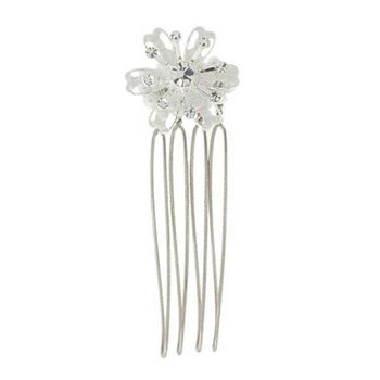 Betty Wales - Multi-Crystal & Pearl Star Flower Hairpin (1)