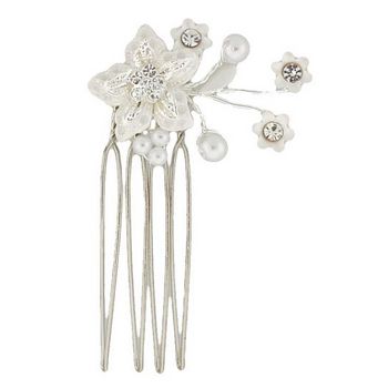 Betty Wales - Crystal Star w/ Pearls Hairpin (1)