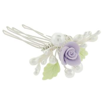 Betty Wales - One Flower w/Pearls Hairpin (1)