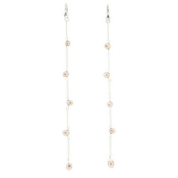 Chan Luu - Long Dangle Freshwater Pearl Earrings - Champagne - (Pair)