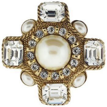 Ciner - Jeweled Brooch - Swarovski Crystal & Pearl - Brooch Pin (1)