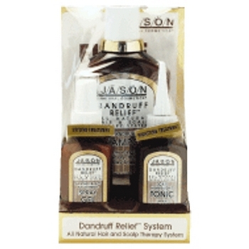 Jason - Dandruff Relief System - Dandruff Shampoo, Aromatherapy Nourishing Gel, & Scalp Normalizing Tonic