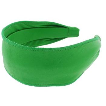 Eve Reid - Leather Scarf Headband - Emerald (1)