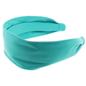 Eve Reid - Leather Scarf Headband - Turquoise (1)