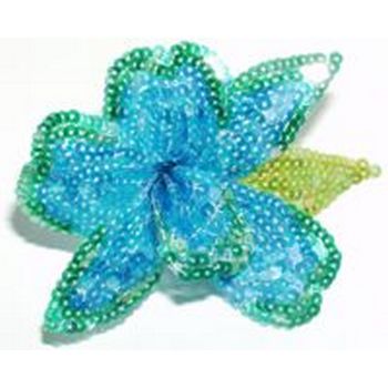 Eve Reid - Sequin Flower Pin - Hairpin/Pin (1) Turquoise