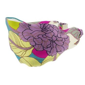 Frank & Kahn - Silk Scarf Headband - Bright Floral Pattern