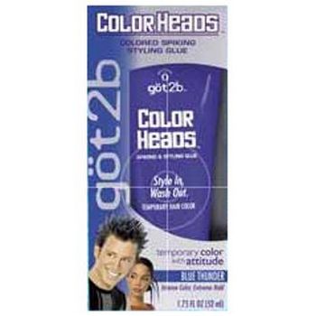 got2b - Color Heads - Colored Spiking Styling Glue - Blue Thunder - 1.75 fl oz (52ml)