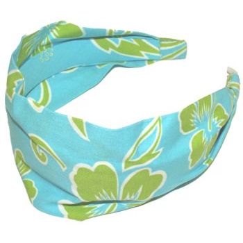 L. Erickson USA - Scarf Headband - Maui Flower Turquoise