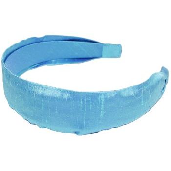 L. Erickson USA - 1 1/2inch Scarf Headband - 100% Dupioni Silk Aqua