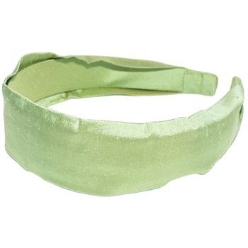 L. Erickson USA - 1 1/2inch Scarf Headband - 100% Dupioni Silk Pale Green