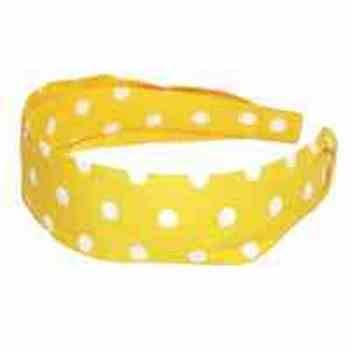 L. Erickson USA - 1 1/2inch Headband - Cotton Dot - Sunshine Yellow