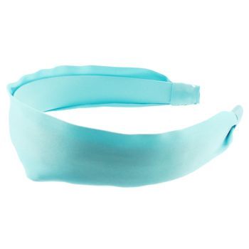 L. Erickson USA - 1 1/2inch Scarf Headband - 100% Silk Charmeuse - Aqua