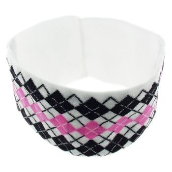 HB HairJewels - Lucy Collection - Argyle Headband - Pink & Black (1)