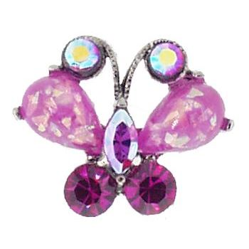 Medusa's Heirlooms - Opaque Butterfly Gem Chignon 2 Prong Pin - Lilac