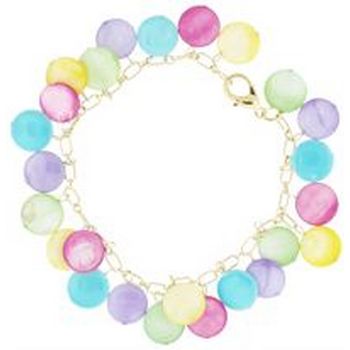 Michele Busch - Bracelet - Gold w/ Multi-Colored Candy Circles
