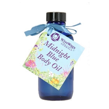 Wise Ways Herbals - Midnight Blue Oil Cobalt Bottle 4 oz.