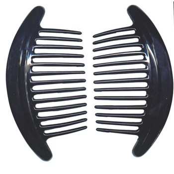 Camila - Interlocking Combs - Black (2) - All Sales Are Final On This Item