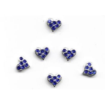 HB HairJewels - Jeweled Magnetic Hearts - Blue Sapphire
