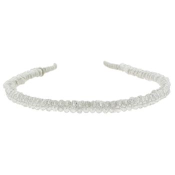 Renee Rivera - Solid Crystal Headband - White w/Clear Crystals (1)