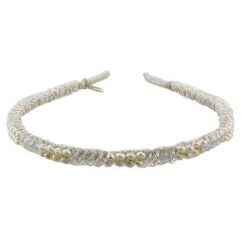 Renee Rivera - Solid Crystal and Freshwater Pearl Headband