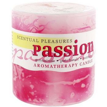 Crystal Candles - Scentual Pleasures 3inch Aromatherapy Candle - Passion