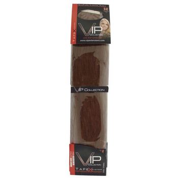 Unique VIP Collection - Tapex - Remy Human Hair Extensions - Full Set (4 Sheets) - Auburn (Color: 30)