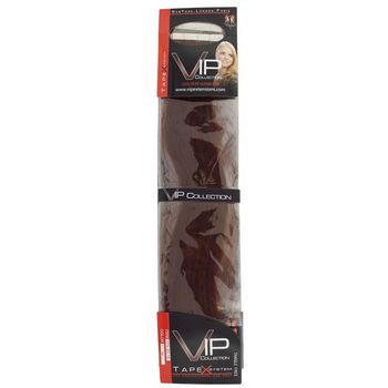 Unique VIP Collection - Tapex - Remy Human Hair Extensions - Full Set (4 Sheets) - Dark Auburn (Color: 33)