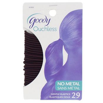 Goody - Ouchless - Gentle Ponytailers - Skinny - Chocolate Brown (Set of 29)