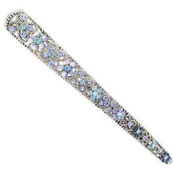 Karen Marie - Filigree Floral Jaw Clip - Blue (1)