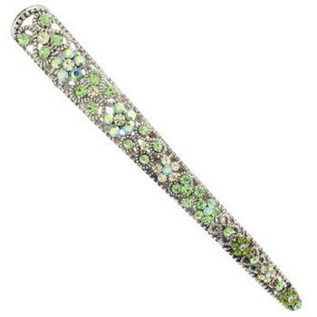 Karen Marie - Filigree Floral Jaw Clip - Peridot (1)