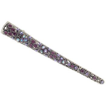 Karen Marie - Crystal Encrusted Filigree Jaw Clip - Amethyst (1)