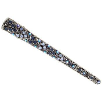 Karen Marie - Crystal Encrusted Filigree Jaw Clip - Blue (1)