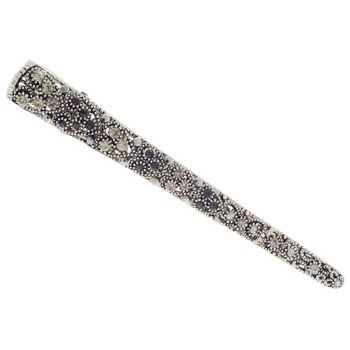 Karen Marie - Crystal Encrusted Filigree Jaw Clip - Smoke (1)