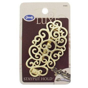 Goody - Luxe - Swirl Autoclasp Barrette - Gold (1)