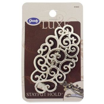 Goody - Luxe - Swirl Autoclasp Barrette - Silver (1)