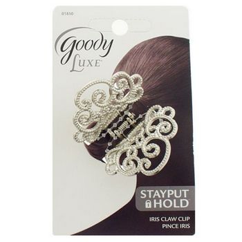 Goody - Luxe - Iris Claw Clip - Silver (1)