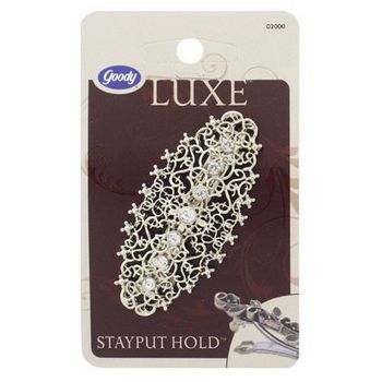 Goody - Luxe - Stayput Hold - Scroll Autoclasp Barrette - Silver (1)