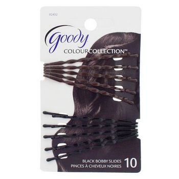 Goody - Colour Collection - Wavy Bobby Slides - Black & Coffee (Set of 10)